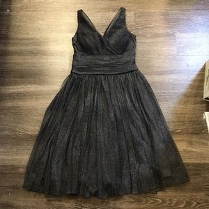 Black shimmer cocktail dress